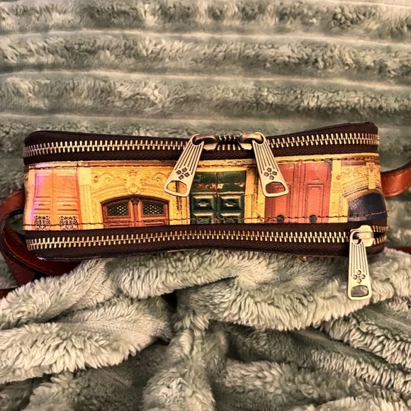 PATRICIA NASH RIMINI DOUBLE ZIP BOX SMALL LEATHER CROSSBODY - Picture 7 of 15